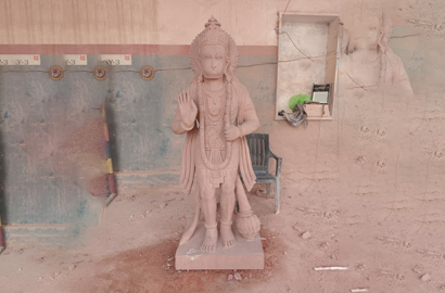 Hanuman sandstone statue